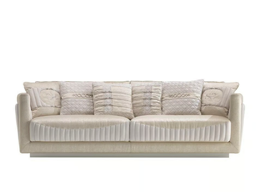 SHOW - Fabric and leather sofa by Siwa Soft Style - view 2
